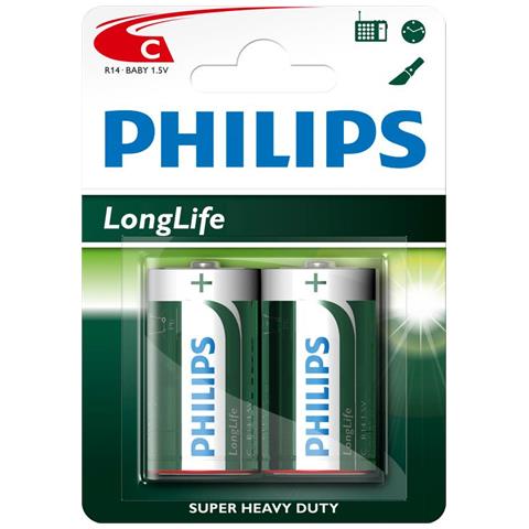 Batteria In Singola Conf (2pz Per Blister) , Longlife, C / R14 Zinco / Carbone, 1,5 Volt - Foto 1